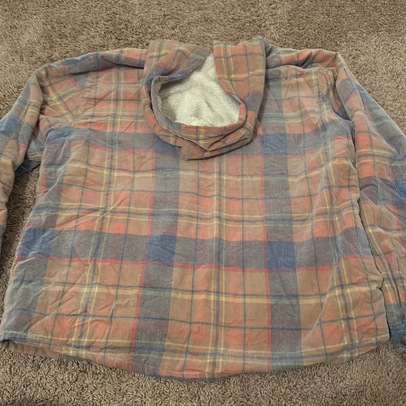 Plaid Sherpa lined hooded jacket - Picture 6 of 9